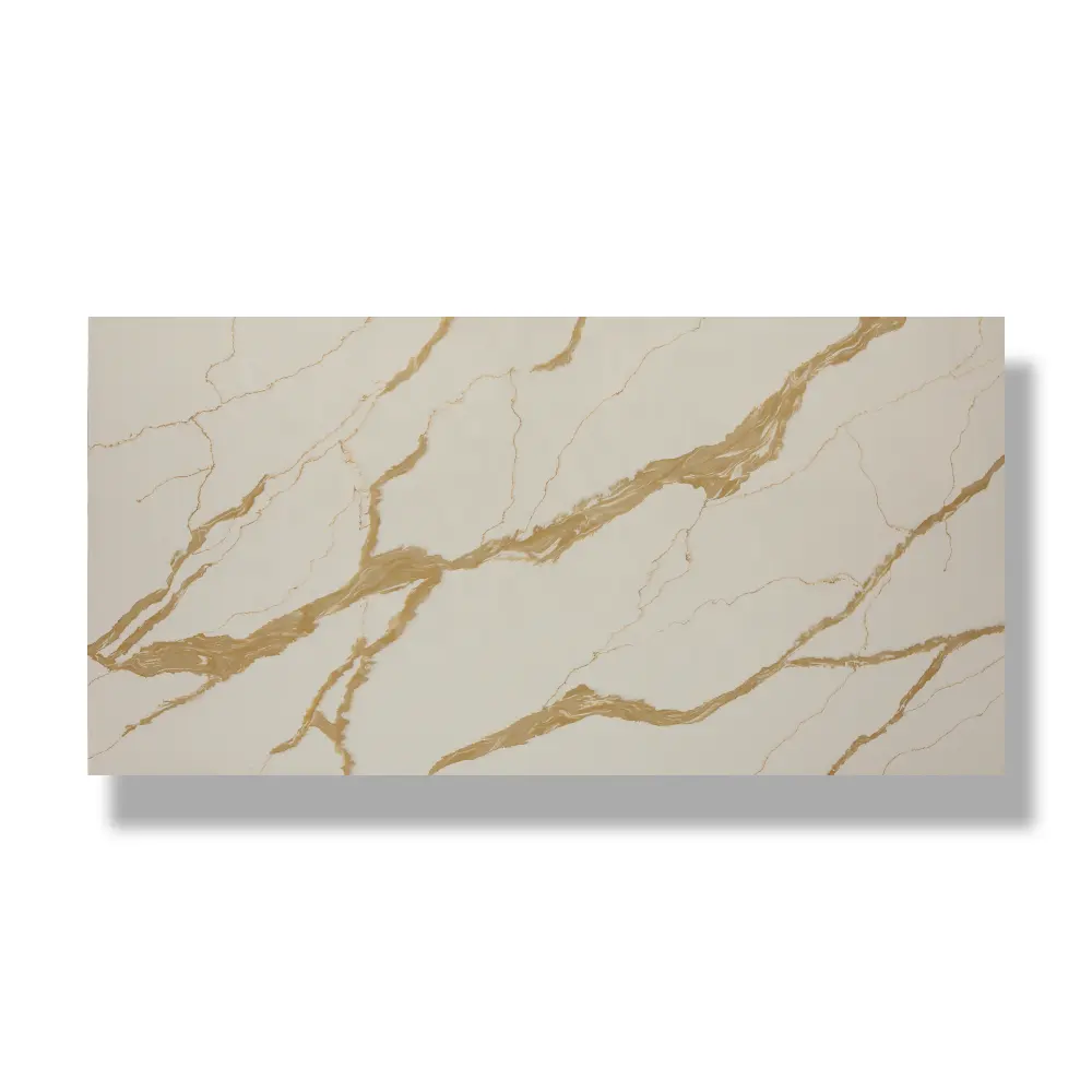 White Beige Quartz Countertop Wholesale Quartz Slabs Stone in stock