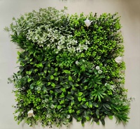 Panneau de feuillage artificiel en plastique léger, durable, résistant aux UV et écologique, type haie de buis, pour mur végétal, 50 cm, vente en gros