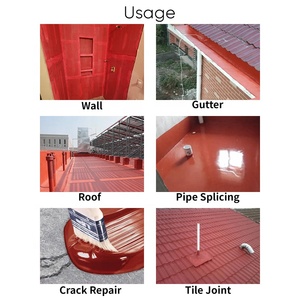 Solution d'étanchéité durable pour toitures en caoutchouc rouge, peinture imperméable pour gouttières en ciment à bon <span class=keywords><strong>prix</strong></span> - Product Image 5
