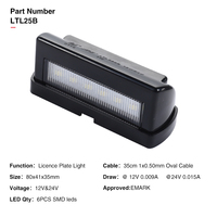 Vente en gros de feux de plaque d'immatriculation 12V/24V pour camion et remorque - 3 LED ultra-minces, profil bas, 0,001A, haute efficacité, lampe de plaque CCC EMARK