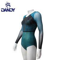 Style personnalisé Dames Gymnastique Sublimé Gradient Mystique Serré Performance Justaucorps Body Filles avec Cristaux