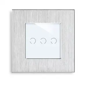 Tuya 1/2/3 Gang Light Smart Lighting Solution White Black Touch Panel Eu Standard Wifi Smart Switch For Home