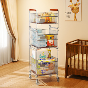 Estante <span class=keywords><strong>de</strong></span> almacenamiento para bebés, carrito pequeño móvil para dormitorio, estante <span class=keywords><strong>de</strong></span> almacenamiento <span class=keywords><strong>de</strong></span> aperitivos, carrito <span class=keywords><strong>de</strong></span> cuidado para recién nacidos, otros muebles para niños - Product Image 5