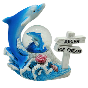 Simple Design Beautiful Color Design Hot Sale Ocean <b>Animal</b> Resin Water Ball Resin Souvenir - Product Image 2