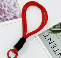 Cordón de Llavero Corto y Ecológico Clarin, Trenzado, 100% Poliéster, Resistente, de 15 cm, para Bolsos y Llaves