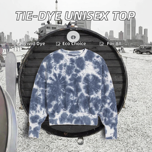 Multiple Color O-neck Regular Sleeve Regular Fit Unisex AI Robot Tie-Dye Color Blocking Knitted Casual Spring 100% Cotton ODM - Product Image 2
