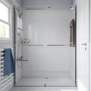 62 Bathroom Sliding Frameless Shower Doors Frameless Single Sliding Shower Door Shower Sliding Door Without Bottom Rail