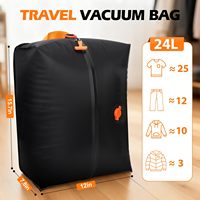 Pompe à vide sans fil 24L, sacs de compression de voyage, cubes d'emballage étanches et résistants aux déchirures pour valise et sac à dos
