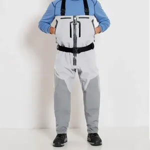 Cuissardes <span class=keywords><strong>de</strong></span> pêche et <span class=keywords><strong>de</strong></span> <span class=keywords><strong>chasse</strong></span> convertibles sans fermeture éclair, 4 couches, pour hommes, avec joints <span class=keywords><strong>de</strong></span> cheville en latex, imperméables - Product Image 4