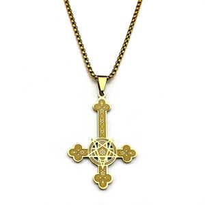 Collana Vintage Hip Hop con Ciondolo a Croce in Acciaio Inossidabile per Uomo - Product Image 6