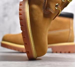 Sepatu bot kulit untuk pria dan wanita, sepatu bot pendek kualitas terbaik, sepatu bot kulit sol Nubuck, sepatu keselamatan kerja, warna kuning - Product Image 2