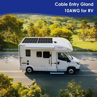 Boîtier d'extension de câble solaire résistant aux intempéries à double presse-étoupe Connecteur solaire pour camping-car, bateau, fourgonnette, camping-car