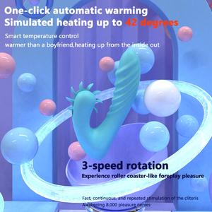 Çok Fonksiyonlu Isıtmalı Şarj Edilebilir Seyahat İntimite Araçları Kadınlar için Klitoris G Noktası Dildo Vibratör - Product Image 3