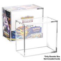 Boîte de protection pour cartes à collectionner en acrylique transparent de qualité supérieure, résistante aux UV, édition anglaise, 5 mm, avec couvercle magnétique