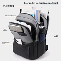 Sac à dos d'affaires multifonctionnel étanche de grande capacité pour hommes Sac pour ordinateur portable à double épaule résistant à l'eau pour hommes
