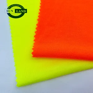 Fluorescent labor products clothing apparel material 100 polyester spun knit jersey fabric