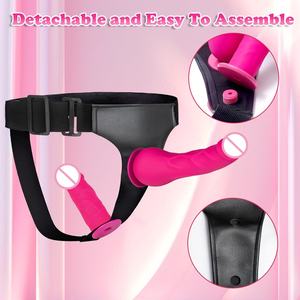 Strap on Dildo Mainan Seks Dewasa yang Dapat Dipakai, <span class=keywords><strong>Harness</strong></span> Silikon Lembut dengan Dildo Anal Realistis yang Dapat Dilepas untuk Pemula - Product Image 3