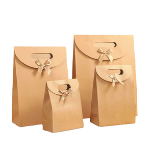 Factory Direct Sales Recyclable High-End Kraft Paper Bag Handbag Gift Bag Food Packaging Bag Die-Cut Handle Customizable Options - Product Image 1