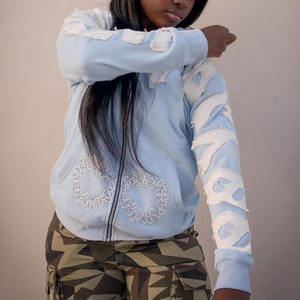 Custom Embroidery Patch Y2k Zip Up Hoodie Men Streetwear <strong>Clothing</strong> Hoodie Manufacturers - Product Image 3