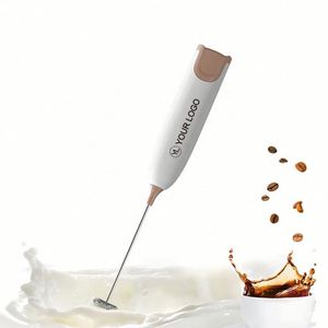 Custom LOGO Stocked Durable Eco-Friendly <b>Portable</b> Battery Operated Mini Foam <b>Maker</b> Stainless Steel Drink Mixer Powerful Handheld - Product Image 1