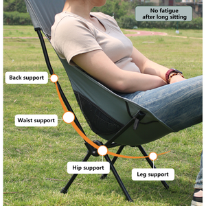 업그레이드된 경량 안전 접이식 하이백 문체어 - Product Image 3