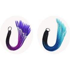 60cm Gbetween <b>Color</b> Human <b>Hair</b> Extensions Rubber <b>Braids</b> <b>Hair</b> Strap - Product Image 1