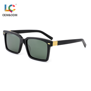 Gafas de Sol Unisex de Moda con Protección UV400, Diseño de Marca de Lujo, Montura Rectangular Pequeña de Acetato, Gafas de Moda, Lunettes De Luxe - Product Image 1