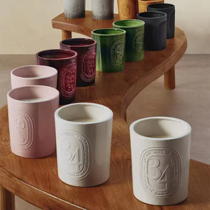 เทียนหอมอโรมาเธอราพี AIKUN แบรนด์ส่วนตัว เทียนไขถั่วเหลืองธรรมชาติ รับผลิตแบบ OEM ODM เทียนเซรามิกสำหรับขายส่งแบรนด์ - Product Image 1