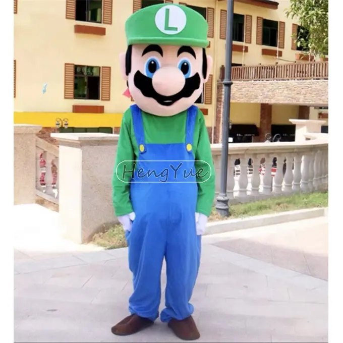 Disfraz de Super Mario para adulto, disfraz de personaje de dibujos animados, disfraz de Mascota de felpa encantador para Festival, fiesta, evento y espectáculo