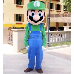 Adult Size Super Mario Mascot Costume Cartoon Character Fancy Dress Lovely Plush Mascot Cosplay For Festival Party Event Show