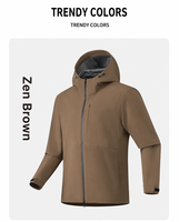 Veste softshell 3 couches pour homme, imperméable 8000 mm, respirante, avec fermeture éclair SBS, DX-R26633