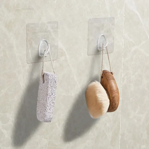 Gancho de pared sin costuras transparente adhesivo fuerte sin clavos autoadhesivo resistente sin residuos - Product Image 4