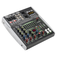 Console de mixage audio professionnelle stéréo 6 canaux X6 avec effets intégrés et égaliseur 3 bandes