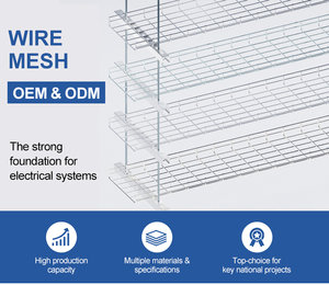 Easy Installation 300*100mm <strong>Wire</strong> Mesh Cable Basket Tray OEM&amp;ODM Accepted - Product Image 2
