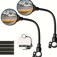 Rétroviseur de vélo réglable et rotatif pour guidon, réflecteur clair grand angle, accessoire pour le cyclisme