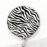 Wowei Porte-sac de bureau rond en métal, motif léopard et zèbre, portable, créatif, pliable, produit transfrontalier très vendu, emballage individuel