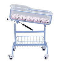 Lit de bébé nouveau-né portable en plastique d'hôpital et chariot à bébé pour la vente chaude