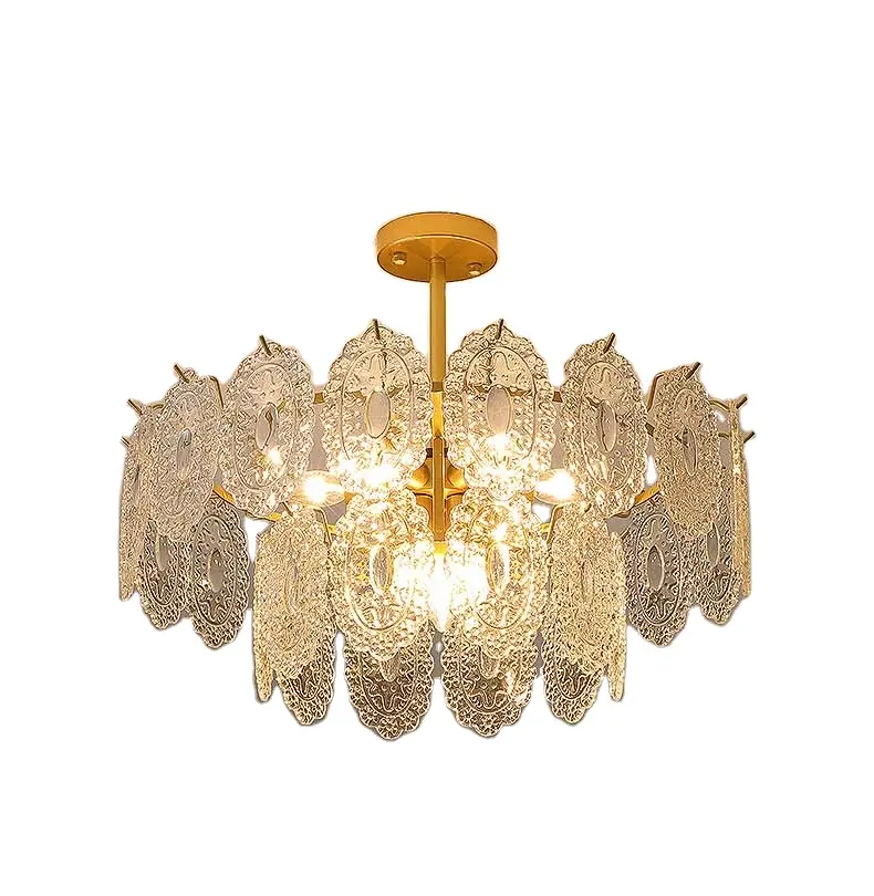 Decorative Modern crystal acrylic chandelier beads luxury crystal cheap Modern rgb Color Changing Dimmable Led Ceiling Lights