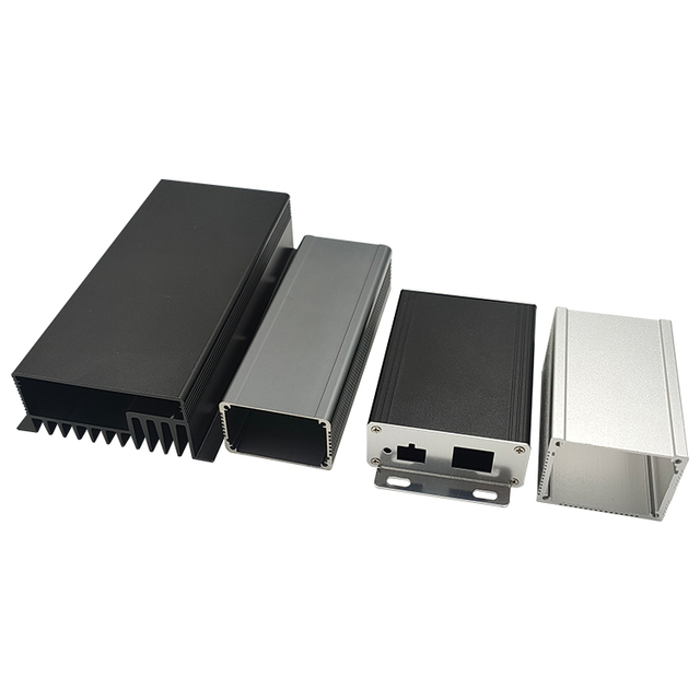 Custom Waterproof IP65 Aluminum Alloy Extruded Electronic Enclosure with Anodized Finish PCB Box and Heat Sink