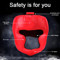 Casque de boxe unisexe en PU pour entraînement de combat libre, Sanda, Taekwondo, masque de boxe, équipement pour adultes et enfants