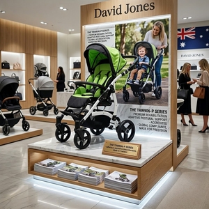 Fauteuil roulant pliable léger pour enfants, inclinable et tout-terrain, poussette pour bébé, fauteuil roulant CP pour enfants ayant des besoins spéciaux - Product Image 1