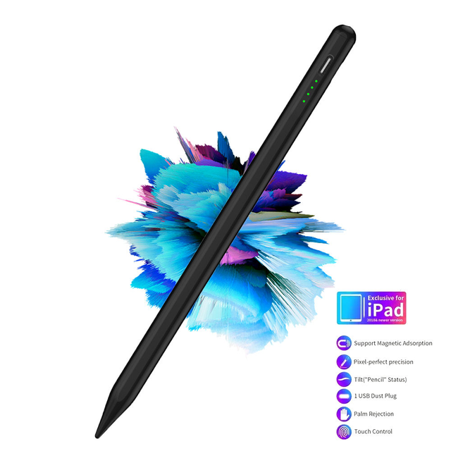 iPad Pen Stylus Pencil for iPad (2018-2025) High Sensitivity Quick Charge Palm Rejection Tilt Sensitivity Metal Magnetic