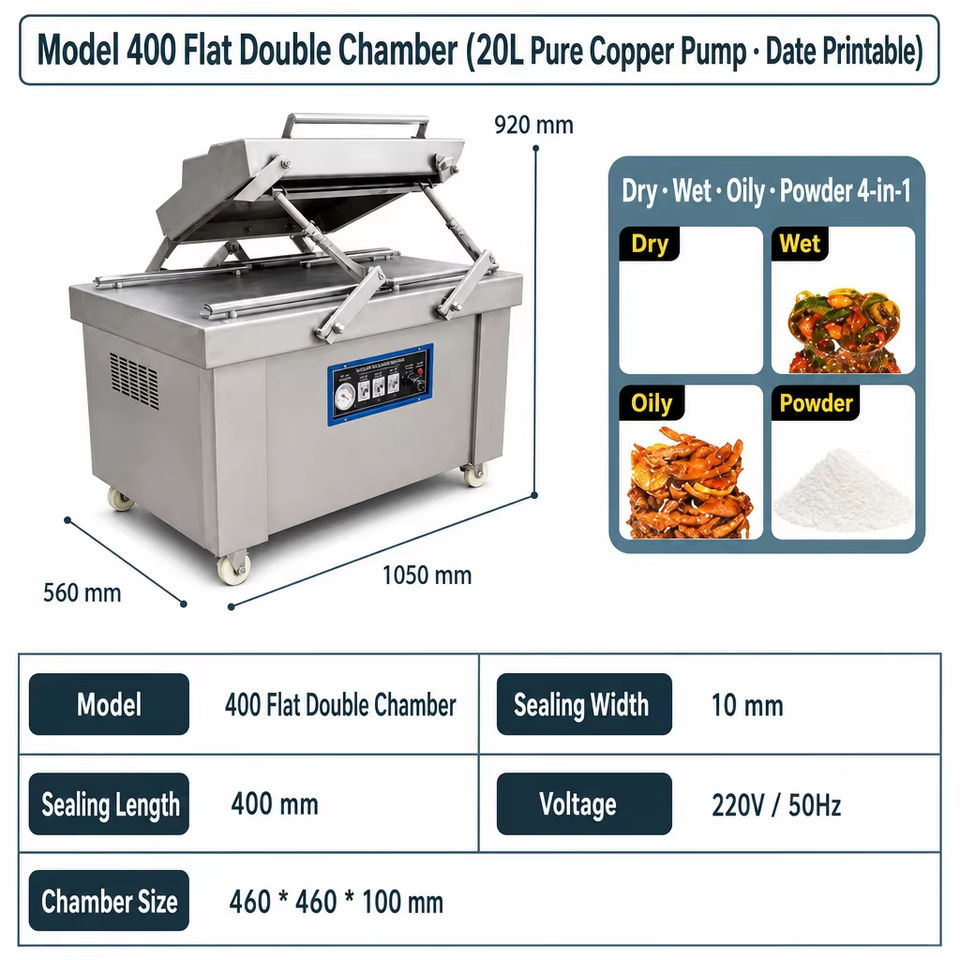 Vacuum Packing Process Heavy Duty Double Chamber Vacuum Packing Machine Industrial Food Sealer ...