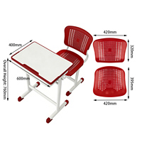 Bureaux et chaises pour étudiants au design moderne, hauteur fixe, durables et confortables, pour l'école et la chambre, écologiques, service OEM/ODM