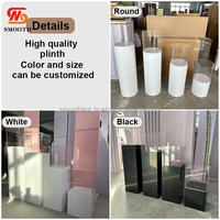 Vente en gros d'usine, support de fleurs en acrylique blanc personnalisé de haute qualité, socles de table, socle pour mariages et événements