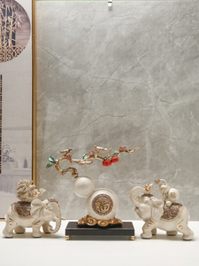 Adorno de Calabaza Esculpido en Resina Epoxi, Decoración para Sala de Estar o Vinoteca, Amuleto de la Suerte Nafu Feng Shui, Estilo Chino Moderno, Cinco Bendiciones - Product Image 2