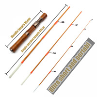 Canne à pêche en jet de carbone portable 1.4m 100g, légère et souple