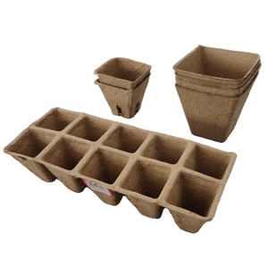 Hot Sale New Design Disposable Hot Press Plant Pots Factory Molded Pulp Paper Seed Starter Tray