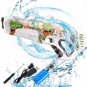 Hot Transparent Electric Water Gun Toy with Long Range Motorized Interactive <b>Lighting</b> Electric Toy Guns - Product Image 4