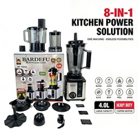 Robot culinaire multifonction 8-en-1 Bardefu 4L, mixeur, moulin, extracteur de jus, blender robuste Silver Crest